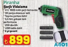 PİRANHA ŞARJLI VİDALAMA PİRANHA ŞARJLI VİDALAMA